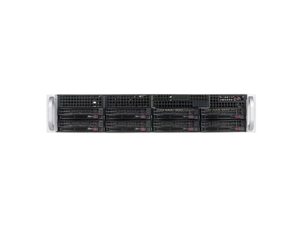 Supermicro SC825 TQC-R1K03WB - Rackmonterbar 2U - forbedret og utvidet ATX - SATA/SAS - hot-swap 1000 watt - svart