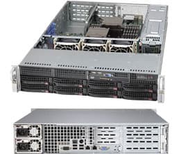 Supermicro SC825 TQC-R1K03WB - Rackmonterbar 2U - forbedret og utvidet ATX - SATA/SAS - hot-swap 1000 watt - svart