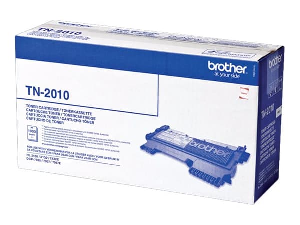 Brother TN2010 - Svart - original - tonerpatron - for Brother DCP-7055, DCP-7055W, DCP-7057, DCP-7057E, HL-2130, HL-2132, HL-2135W