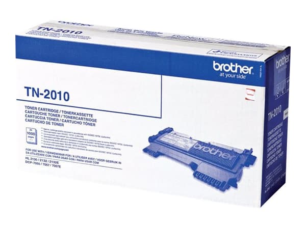 Brother TN2010 - Svart - original - tonerpatron - for Brother DCP-7055, DCP-7055W, DCP-7057, DCP-7057E, HL-2130, HL-2132, HL-2135W
