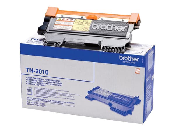 Brother TN2010 - Svart - original - tonerpatron - for Brother DCP-7055, DCP-7055W, DCP-7057, DCP-7057E, HL-2130, HL-2132, HL-2135W