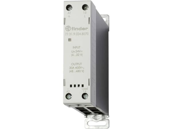 Finder Puolijohderele 77.31.9.024.8070 30 A Kytkentäjännite (max.): 480 V/AC Vuorotteleva nollajännitteellä 1 kpl