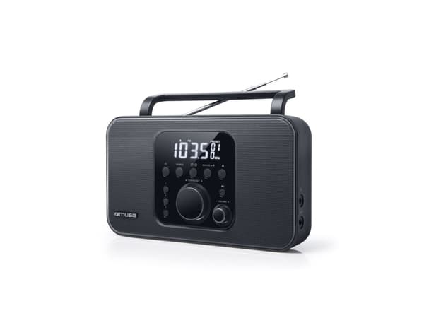 Muse M-091 R, Bärbar, Digital, AM, FM, LCD, Vit, Svart