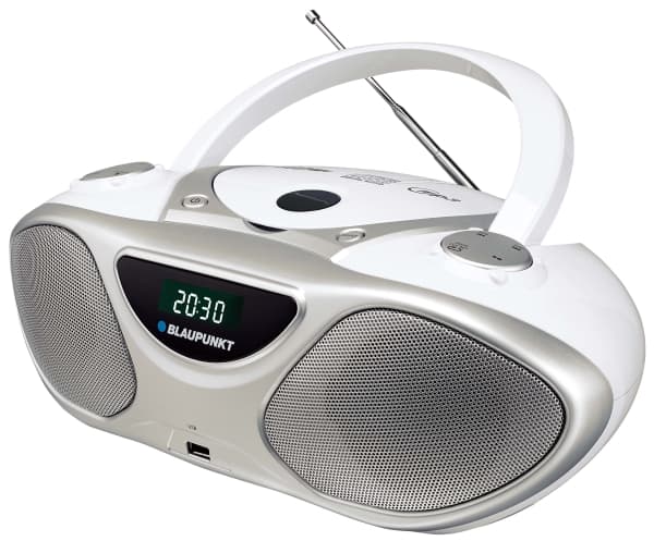 Blaupunkt BB14WH, 1,55 kg, Hopea, Valkoinen, CD-tallennin