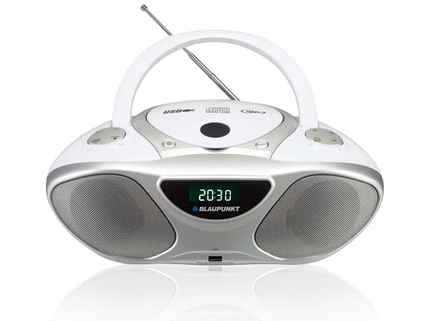 Blaupunkt BB14WH, 1,55 kg, Hopea, Valkoinen, CD-tallennin