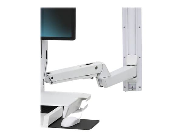 Ergotron StyleView Sit-Stand Combo Extender - Monteringskomponent (förlängningsarm, väggspårmontering, armskydd) - aluminium, kvalitetsplast - vit