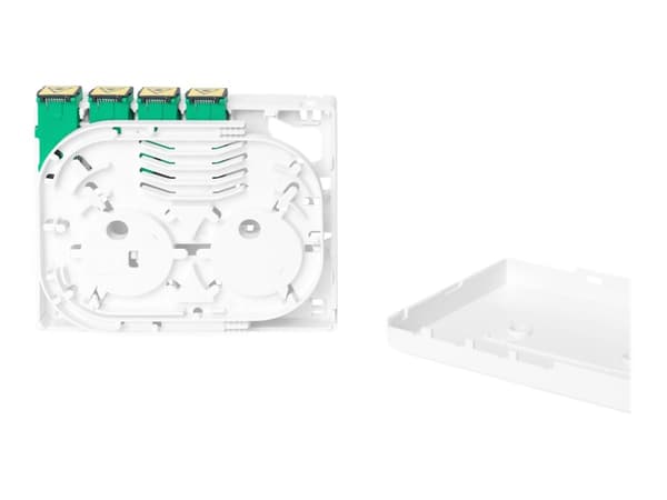 DIGITUS DN-931094 - Spleiseboks for fiberoptikk - veggmonterbar, DIN-skinnemonterbar - SC/APC x 4