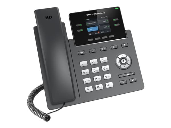 Grandstream GRP2612P - VoIP-telefon med anrops-ID/samtale venter - treveis anropskapasitet - SIP, RTCP, RTP, SRTP - 2 linjer