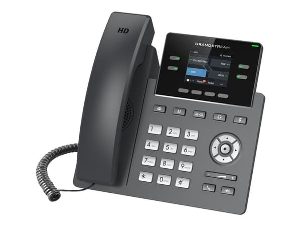 Grandstream GRP2612P - VoIP-telefon med anrops-ID/samtale venter - treveis anropskapasitet - SIP, RTCP, RTP, SRTP - 2 linjer