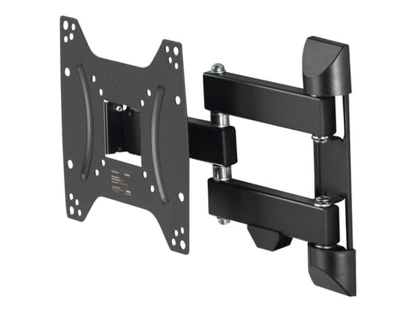 Hama FULLMOTION TV Wall Bracket, 1 star - Monteringssats (väggfäste, 2 svängarmar) - för LCD-display - stål - svart - skärmstorlek: 19"-48" Svart