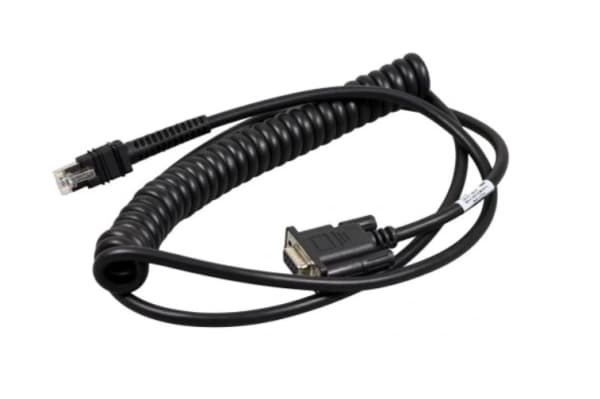 Zebra CBA-R73-C09ZAR, Extension cable, Black, RS-232, DB-9, Straight, Straight