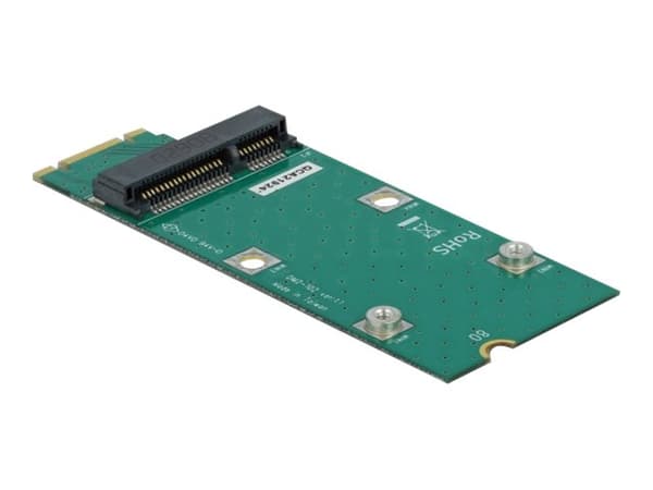 Delock Adapter M.2 Key B+M til Mini PCIe-spor (PCIe / USB) - Grensesnittadapter - M.2 - M.2-kort - PCIe Mini-kort Grønn