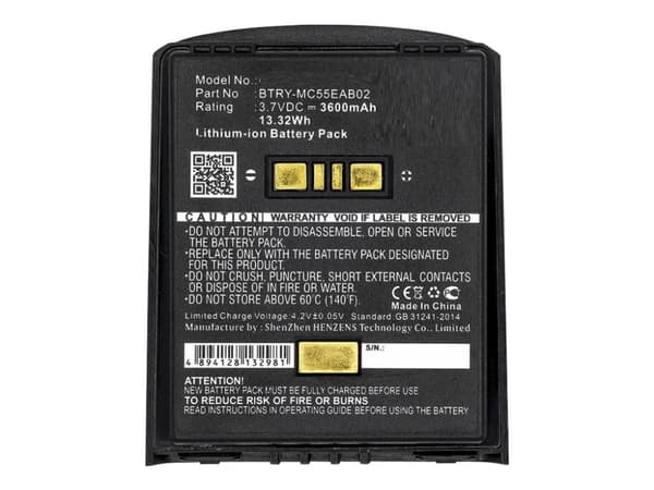 CoreParts - Håndholdt batteri (tilsvarer: Symbol 82-111094-01, Symbol BTRY-MC55EAB02, Symbol U60493) - litiumion - 3600 mAh - 13.3 Wh - svart - for Z