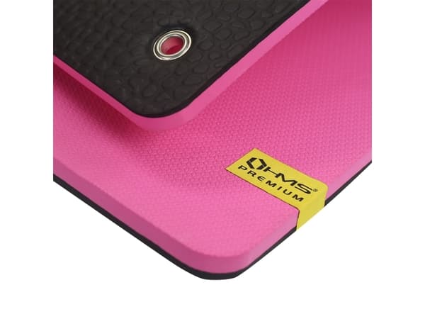 Club fitnessmåtte med huller rosa HMS Premium MFK02