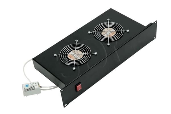 Triton - Systemviftebrett - med 2 kjølevifter - AC 230 V - RAL 7035 - 2U