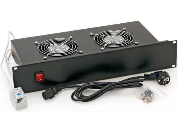 Triton - Systemviftebrett - med 2 kjølevifter - AC 230 V - RAL 7035 - 2U