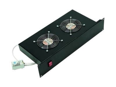 Triton - Systemviftebrett - med 2 kjølevifter - AC 230 V - RAL 7035 - 2U