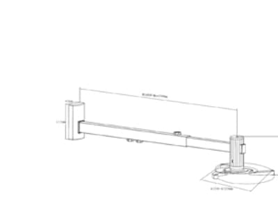 SUNNE PRO05L, Vägg, 10 kg, Silver, 360°, -15 - 15°, 80 cm