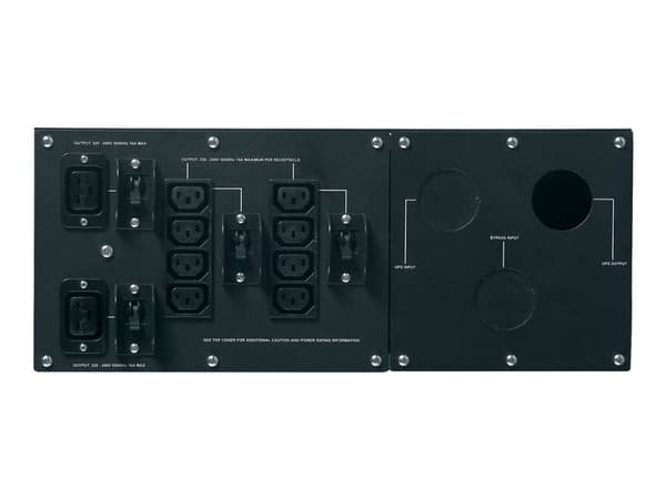 APC Service Bypass Panel - Bypass-omskifter (rackversion) - AC 230 V - output-stikforbindelser: 10 - sort - for Smart-UPS RT 10000VA