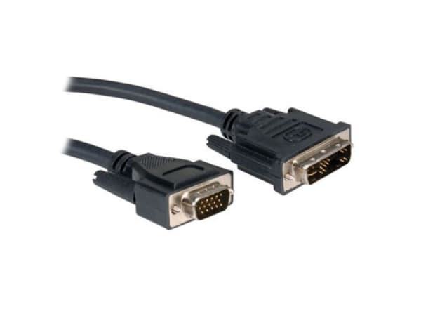 Value 11.99.5420, 2 m, DVI, VGA (D-Sub), Hankjønn, Hankjønn, Rett