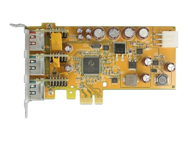 Delock - USB-adapter - PCIe 1.1 - PoweredUSB 2.0 (12 V) x 2 + PoweredUSB 2.0 (24 V) x 1