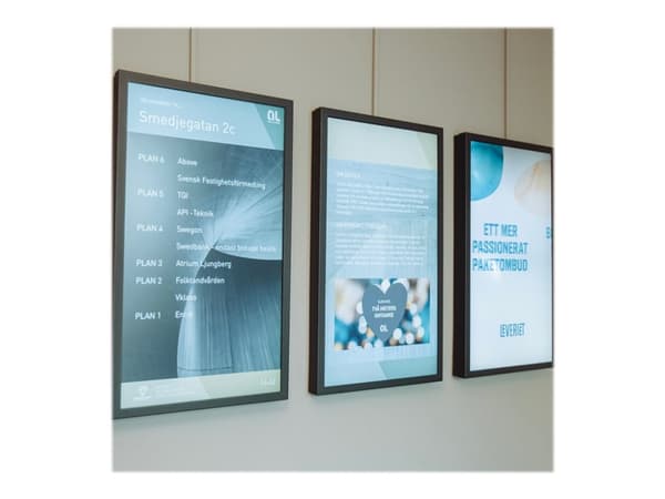 HI-ND Wall Casing PROTECT 32" Portrait - Monteringssett (hylster) - for LCD-skjerm - polykarbonat - svart, RAL 9005 - skjermstørrelse: 32" - veggmont