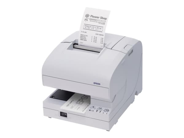 Epson TM J7200 - Kvitteringsskriver - ink-jet - Rull (8,3 cm), 230 x 297 mm - inntil 98 mm/sek - USB 2.0, LAN - kutter - hvit Hvit