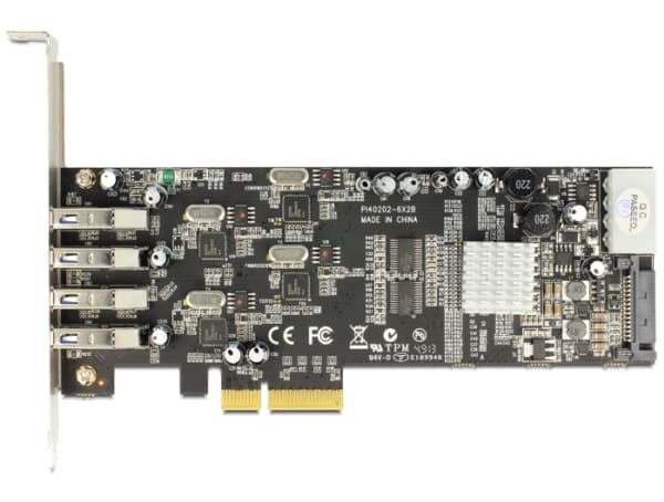 Delock PCI Express Card > 4 x external USB 3.0 Quad Channel - USB-adapter - PCIe 2.0 x4 - USB 3.0 x 4