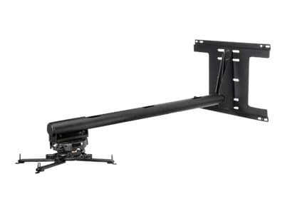 Peerless PSTK-028-W - Monteringssett (veggplate, veggarm, brakett) - for projektor - kaldvalset stål - hvit