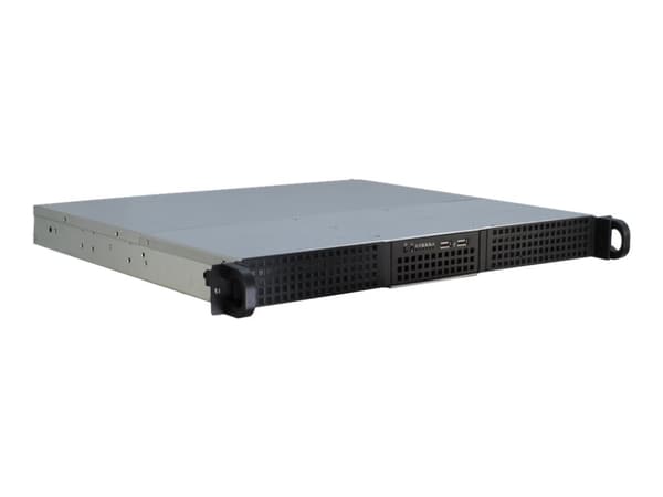 Inter-Tech IPC 1U-10240 - Rackmonterbar - 1U - ATX - ingen strømforsyning (FlexATX) - USB Sort