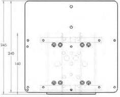 Raytec - Adapterplate for strømforsyning - stangmonterbar