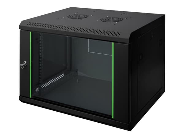 DIGITUS Dynamic Basic DN-19 07-U-EC-SW - Rack skåp - väggmontering - RAL 9005 - 7U - 19"