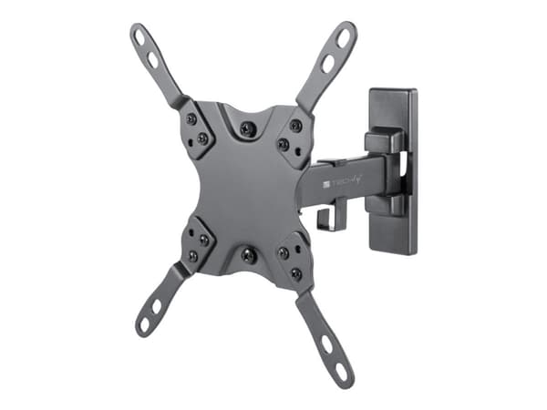 TECHly - Monteringssett (veggmontering) - full bevegelse - for LCD-TV - solid stål - skjermstørrelse: 13"-42" Sort