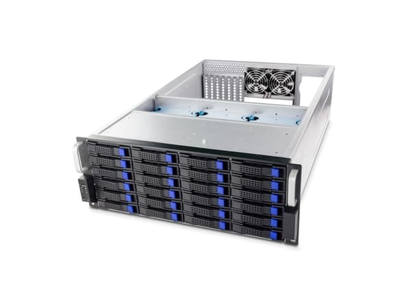 FANTEC SRC-4240X07 - Kan monteras i rack - 4U - SSI EEB - SATA/SAS - hot-swap - ingen strömförsörjning - svart, silver - USB
