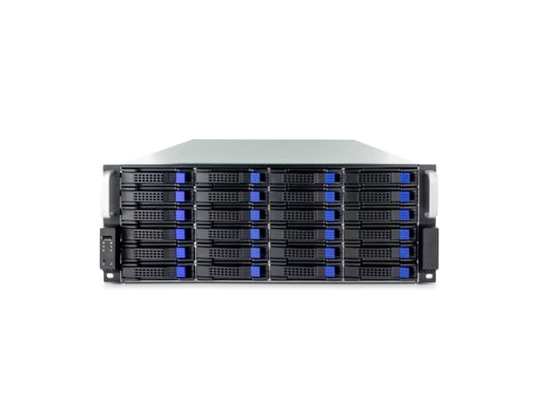 FANTEC SRC-4240X07 - Kan monteras i rack - 4U - SSI EEB - SATA/SAS - hot-swap - ingen strömförsörjning - svart, silver - USB