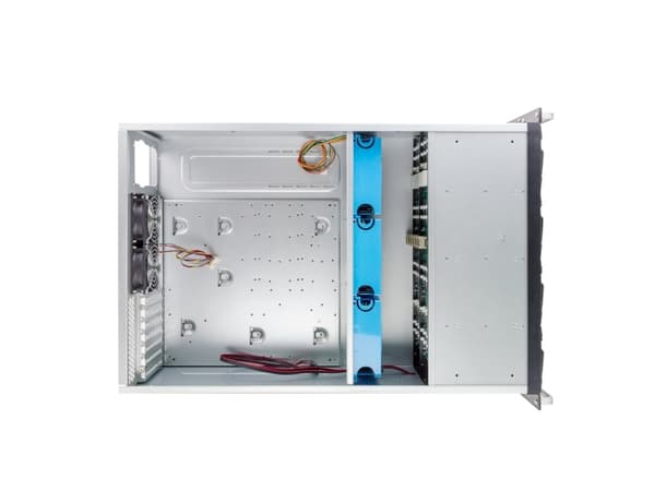 FANTEC SRC-4240X07 - Kan monteras i rack - 4U - SSI EEB - SATA/SAS - hot-swap - ingen strömförsörjning - svart, silver - USB