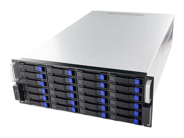FANTEC SRC-4240X07 - Kan monteras i rack - 4U - SSI EEB - SATA/SAS - hot-swap - ingen strömförsörjning - svart, silver - USB