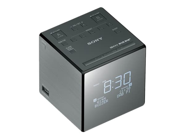 Sony XDRC1DBP, Kello, DAB, DAB+, FM, 87,5 - 108 MHz, 174,928 - 239,2 MHz, LCD, Valkoinen