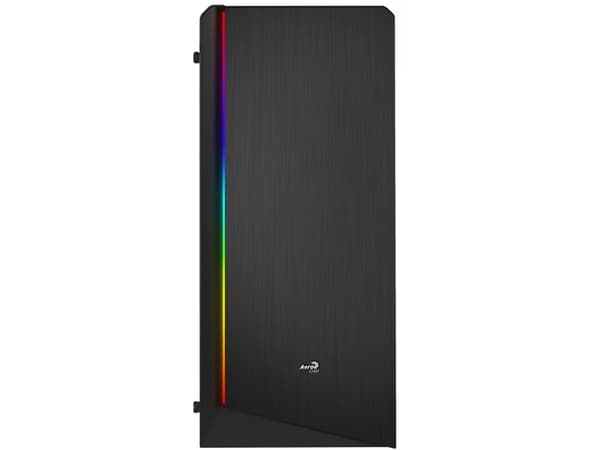 AeroCool Rift - Mid tower - ATX - genomskinlig sidopanel (akryl) - ingen strömförsörjning (ATX) - svart - USB/ljud