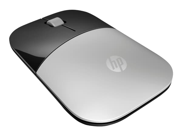 HP Langaton Z3700 -hiiri, hopea, Molempikätinen, Optinen, Langaton RF, 1200 DPI, Hopea