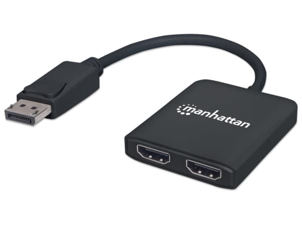 Manhattan 152716, DisplayPort, 2x HDMI, 3840 x 2160 pikseliä, Musta, Muovi, 1 m