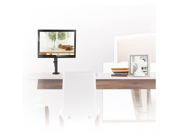Maclean MC-751 - Monteringssett - for TV og skjerm - solid aluminium - svart pulverjakke - skjermstørrelse: 13"-32" - skrivebordsmonterbar