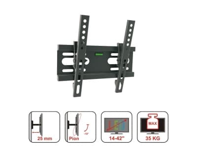 ART AR-46 - Konsol - för LCD-TV - metall - svart - skärmstorlek: 14"-42" - väggmonterbar