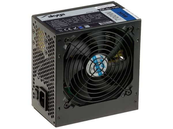Akyga Basic Series AK-B1-700BE - Strømforsyning (intern) - ATX12V 2.31 - AC 230 V - 700 watt - PFC - svart