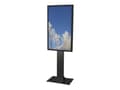 Miniatyrbilde 4 av 5: HI-ND Floorstand Glass Universal 49"- 65" - Stativ - for LCD-skjerm - metall - svart, RAL 9005 - skjermstørrelse: 49"-65" - plassering på gulv