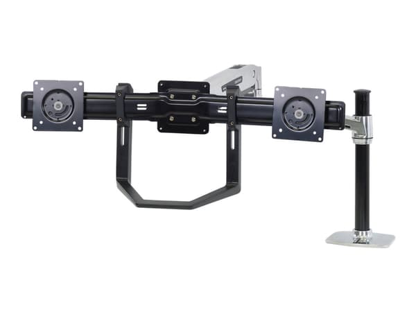 Ergotron - Monteringssett (håndtak, dobbel skjermfeste) - for 2 LCD-skjermer - svart - skjermstørrelse: 17"-24" - for P/N: 45-353-026