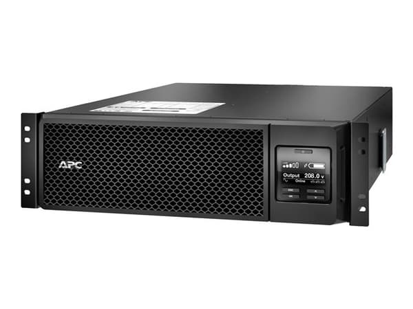 APC Smart-UPS SRT 5000VA RM - UPS (kan monteres i rack) - AC 230 V - 4500 watt - 5000 VA - USB - utgangskontakter: 12 - 3U - svart - for P/N: AR2487G Sort