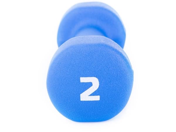 Spokey SHAPE IV Vinyl Hantelsett, 2x2 kg, Blå
