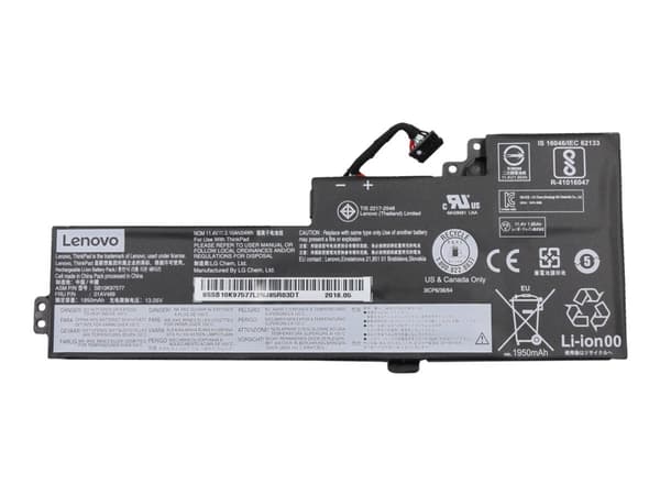 LG Chem - Batteri för bärbar dator - litiumjon - 3-cells - 2100 mAh - 24 Wh - FRU - för ThinkPad A475; A485; T25; T470; T480