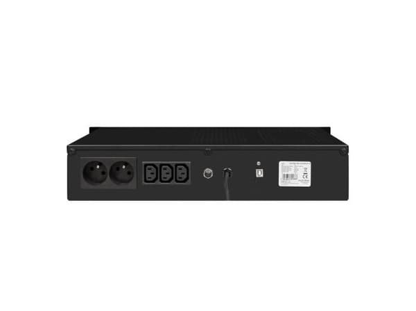 EVER ECO Pro 1000 AVR CDS - UPS (kan monteres i rack) - AC 230 V - 650 watt - 1000 VA - 5 Ah - USB - utgangskontakter: 5 - 2U - 19" - svart